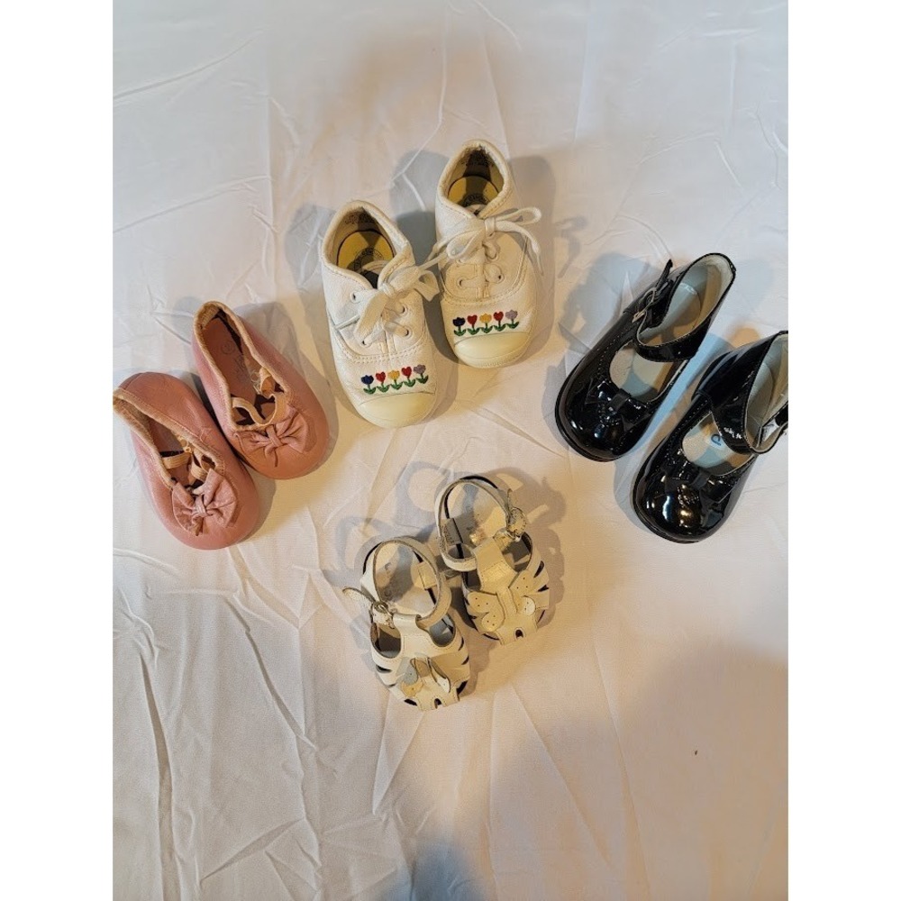 VTG - Four (4) pairs of 1990's Baby Girl Shoes